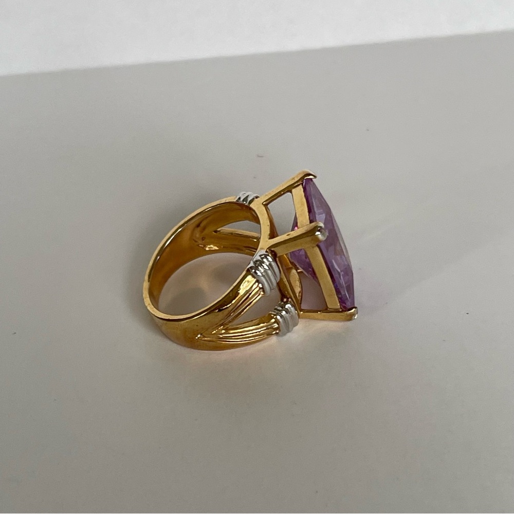 Statement Ring: Dazzling Purple Gem Cocktail Ring… - image 4